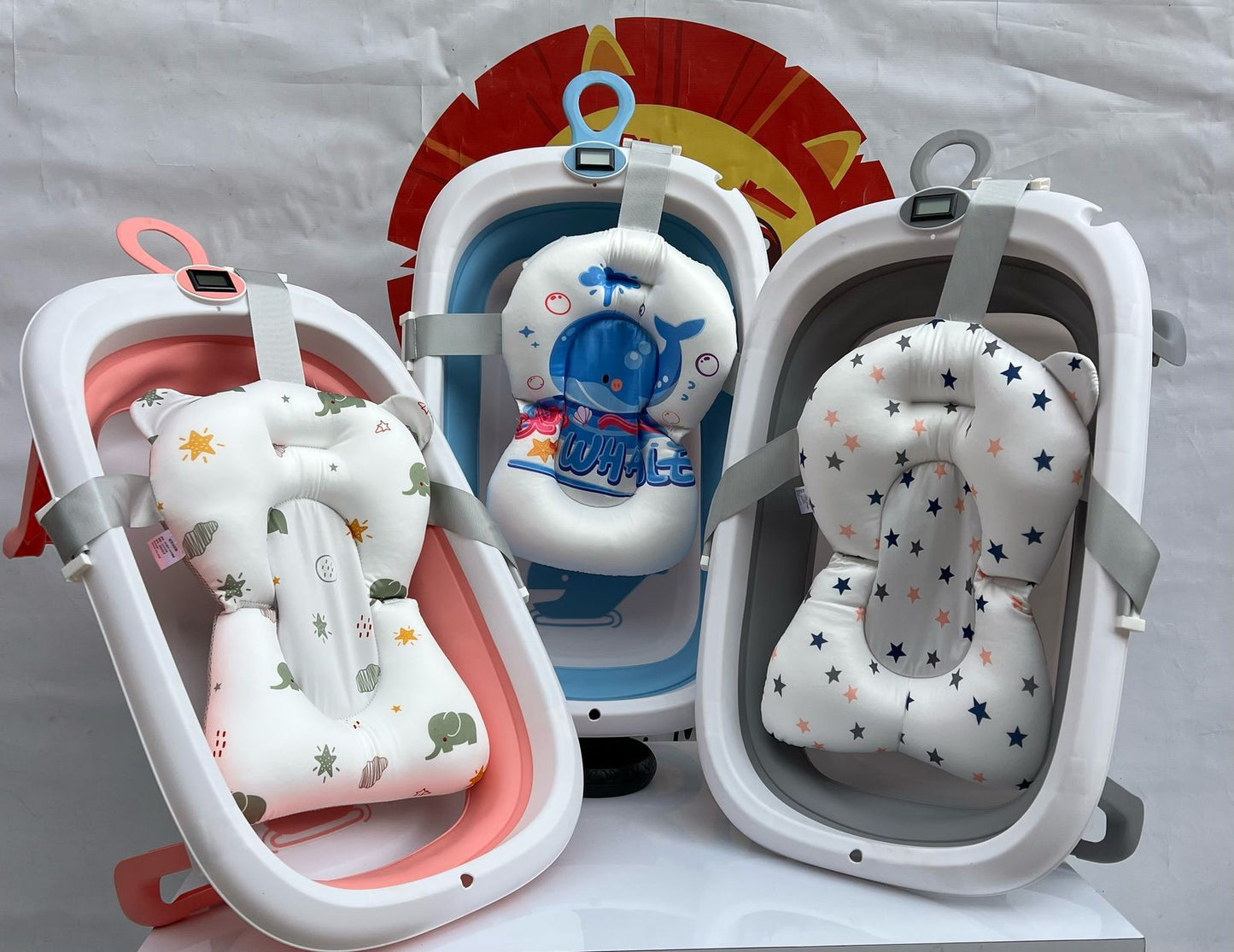 Bañera Bebe Plegable Cojin Termometro